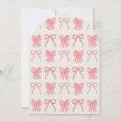 Red White & I Do Bow Blue Stripes Bridal Shower Einladung (Rückseite)