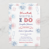 Red White & I Do Paares Polterabend Party Einladung (Vorne/Hinten)