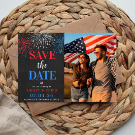 Red White & I Do Save the Date Einladung