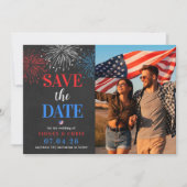 Red White & I Do Save the Date Einladung (Vorderseite)