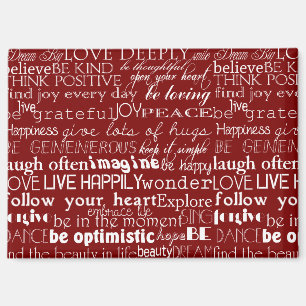 Red White Inspirational Words Weihnachten Magnet