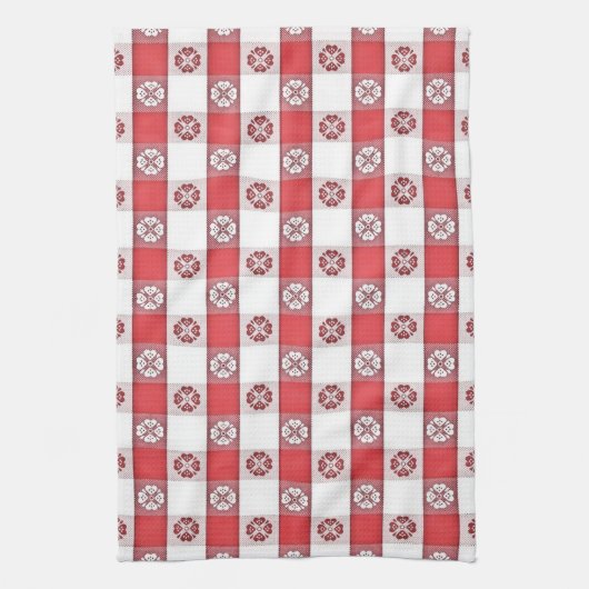 Red White Italian Tablecloge Prince Napkin Geschirrtuch (Vertikal)