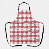 Red White Italian Tablecloge Printpapier Napkin Schürze (Vorderseite)