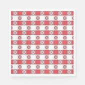 Red White Italian Tablecloge Printpapier Napkin Serviette (Vorderseite)