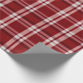 Red White Kariert Geschenkpapier (Ecke)