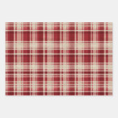 Red White Kariert Geschenkpapier Set (Vorderseite 2)