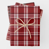 Red White Kariert Geschenkpapier Set (Beispiel)