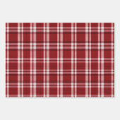 Red White Kariert Geschenkpapier Set (Vorderseite)