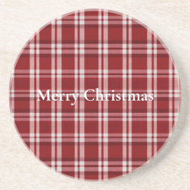 Red White Kariert Getränkeuntersetzer