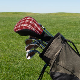 Red White Kariert Golf Headcover