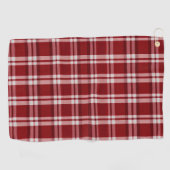 Red White Kariert Golfhandtuch (Horizontal)
