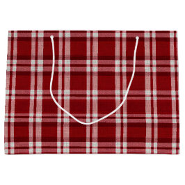 Red White Kariert Große Geschenktüte