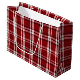 Red White Kariert Große Geschenktüte
