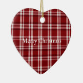 Red White Kariert Keramik Ornament (Rechts)