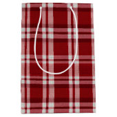 Red White Kariert Mittlere Geschenktüte (Vorderseite)
