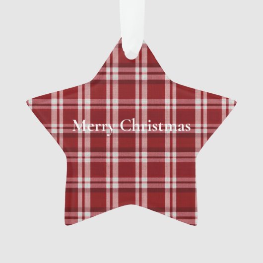 Red White Kariert Ornament (Vorderseite)