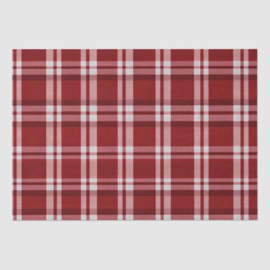 Red White Kariert Seidenpapier (Vorderseite)