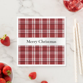 Red White Kariert Serviette