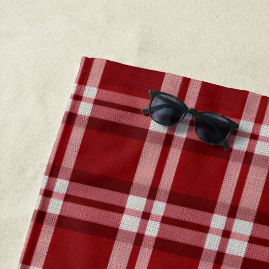 Red White Kariert Strandtuch (Beispiel)