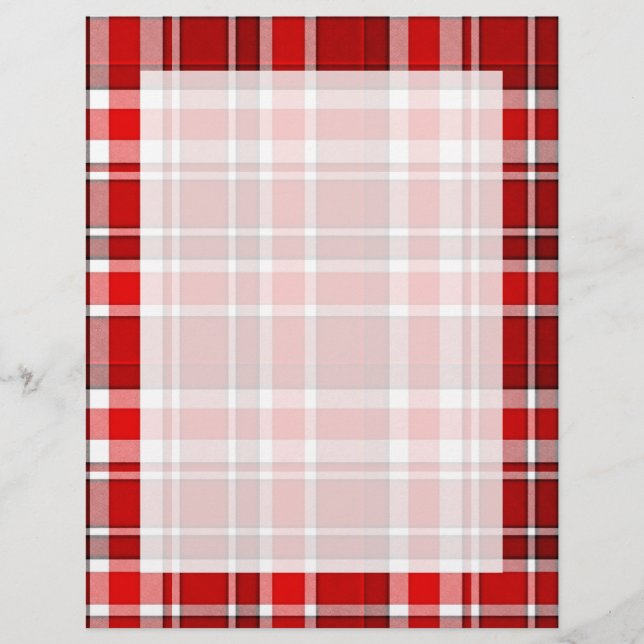Red White Kariert Tartan (Vorderseite)