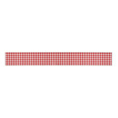 Red White Kariert Tartan Holiday Ripsband (Vorderseite)