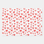 Red White Kiss Lips Flirty Love XO Valentine's day Geschenkpapier Set (Vorderseite 3)