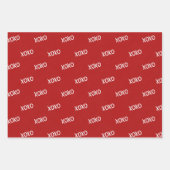 Red White Kiss Lips Flirty Love XO Valentine's day Geschenkpapier Set (Vorderseite 2)
