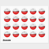 Red White Kitchen Stickers (Blatt)