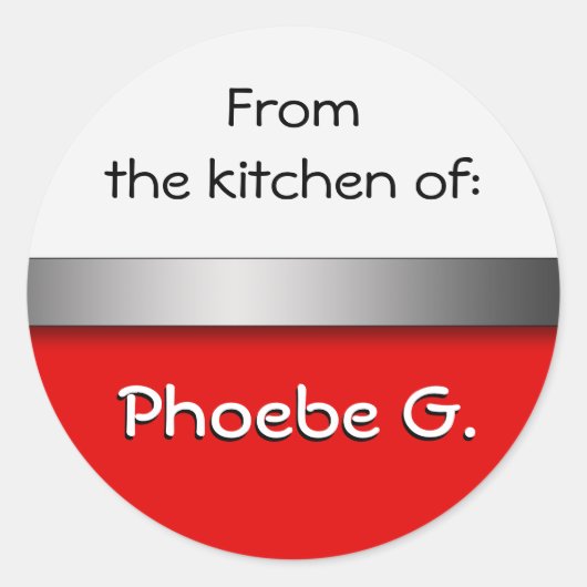 Red White Kitchen Stickers (Vorderseite)