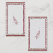 Red & White Koi individuell anpassbare Visitenkart Visitenkarte (Vorne/Hinten)