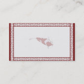 Red & White Koi individuell anpassbare Visitenkart Visitenkarte (Rückseite)