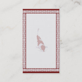 Red & White Koi individuell anpassbare Visitenkart Visitenkarte