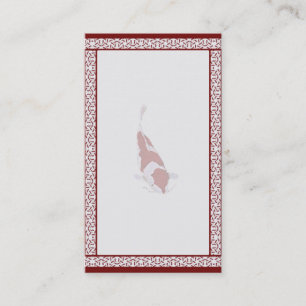 Red & White Koi individuell anpassbare Visitenkart Visitenkarte