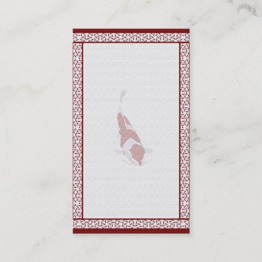 Red & White Koi individuell anpassbare Visitenkart Visitenkarte (Vorderseite)