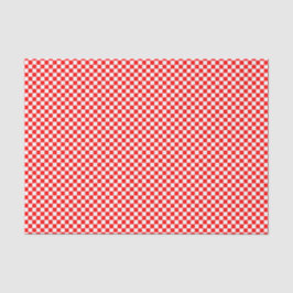 Red White Kroon Checkerboard Muster Seidenpapier