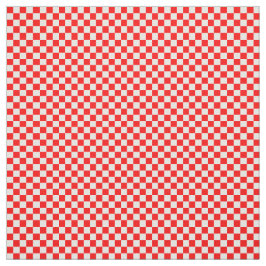 Red White Kroon Checkerboard Muster Stoff