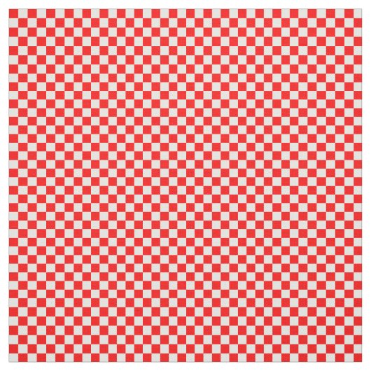 Red White Kroon Checkerboard Muster Stoff (Muster)