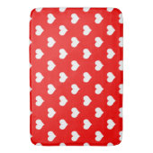 Red White Liebe Herzdesign Badematte (Vorderseite Vertikal)