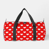Red White Liebe Herzdesign Duffle Bag (Rückseite)