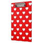 Red White Liebe Herzdesign Klemmbrett (Links)