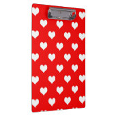 Red White Liebe Herzdesign Klemmbrett (Rechts)