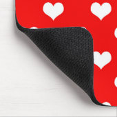 Red White Liebe Herzdesign Mousepad (Ecke)