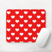 Red White Liebe Herzdesign Mousepad (Mit Mouse)