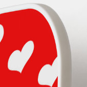 Red White Liebe Herzdesign Pickleball Schläger (Linke Seite)