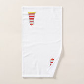 Red & White Lighthouse auf Navy Blue & White Badhandtuch Set (Handtuch)