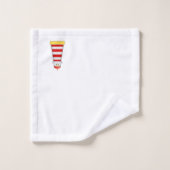 Red & White Lighthouse auf Navy Blue & White Badhandtuch Set (Waschlappen)