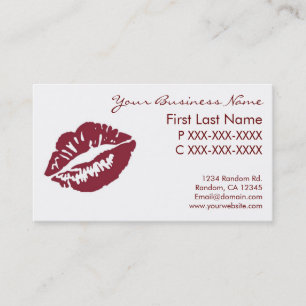 Red white lipstick mit Visitenkarten Visitenkarte