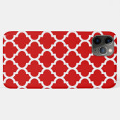Red White marokkanische Quatrefoil Pattern #5 Case-Mate iPhone Hülle (Rückseite (Horizontal))