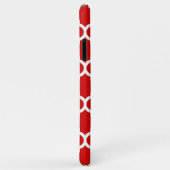 Red White marokkanische Quatrefoil Pattern #5 Case-Mate iPhone Hülle (Hinten/Rechts)