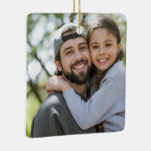 Red White Merry Bright Weihnachtssaison Foto Keramikornament (Rechts)